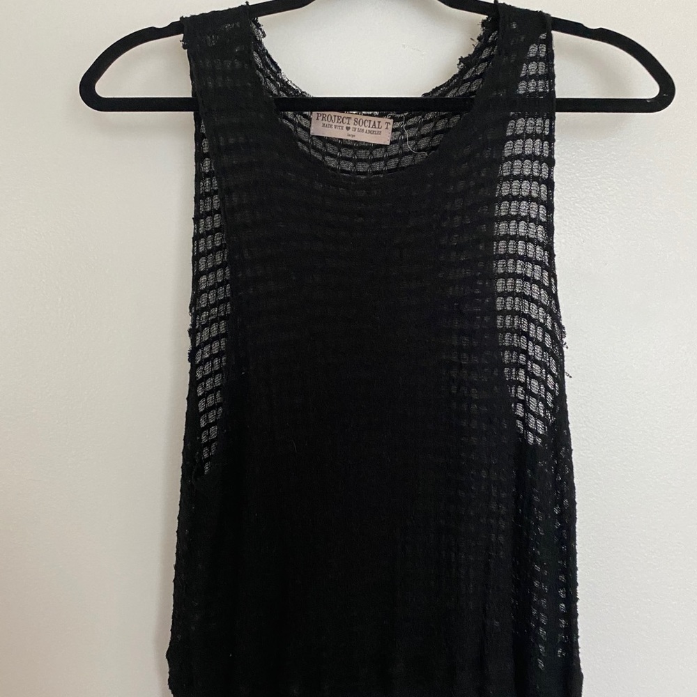 Semi-sheer textured tunic